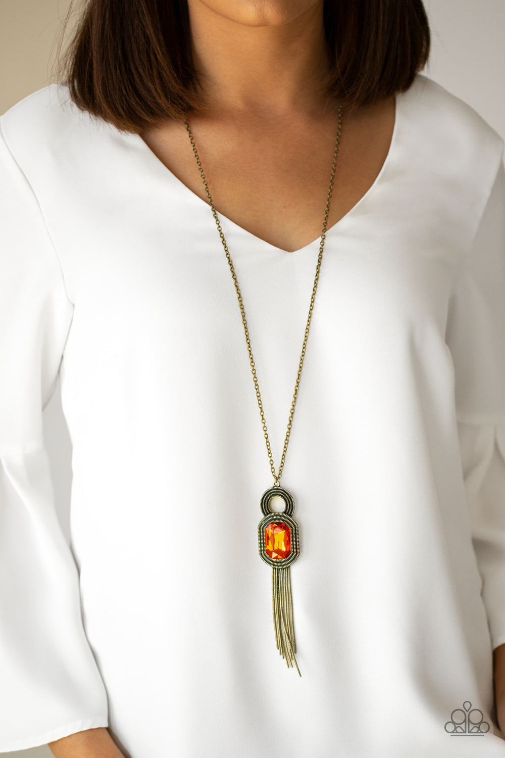 A Good TALISMAN is Hard to Find Orange Necklace Set