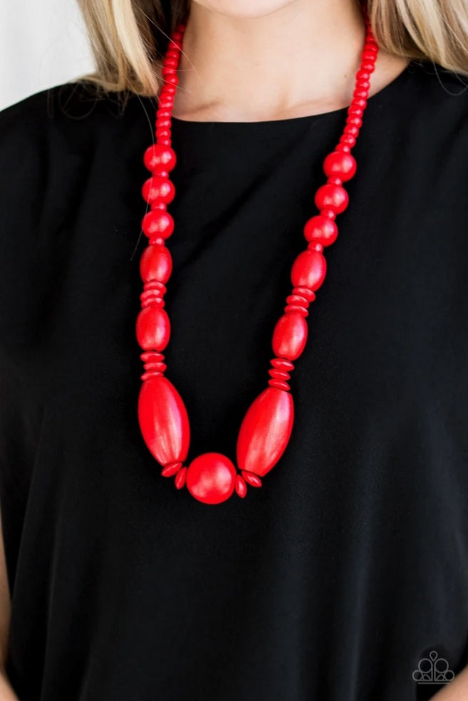 Summer Breezin' Red Necklace Set