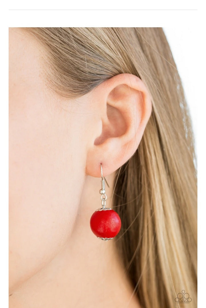 Summer Breezin' Red Necklace Set