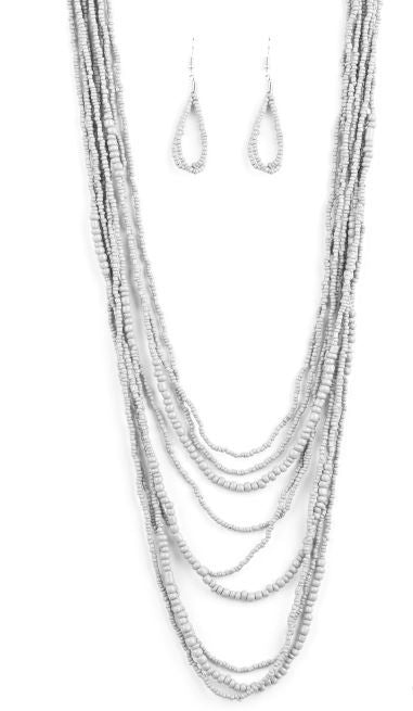 Totally Tonga-Silver Necklace Set