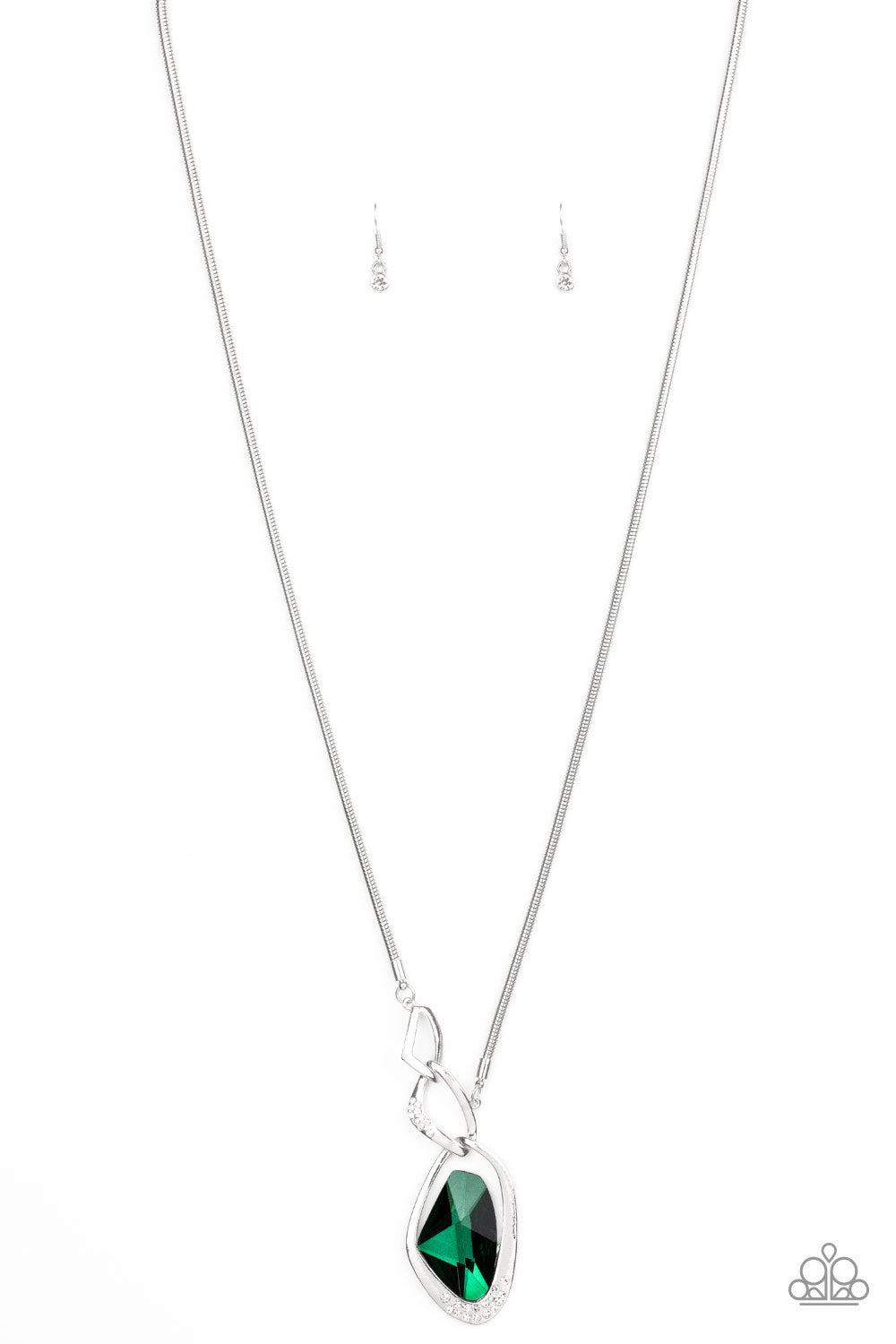 Optical Opulence Green Necklace Set