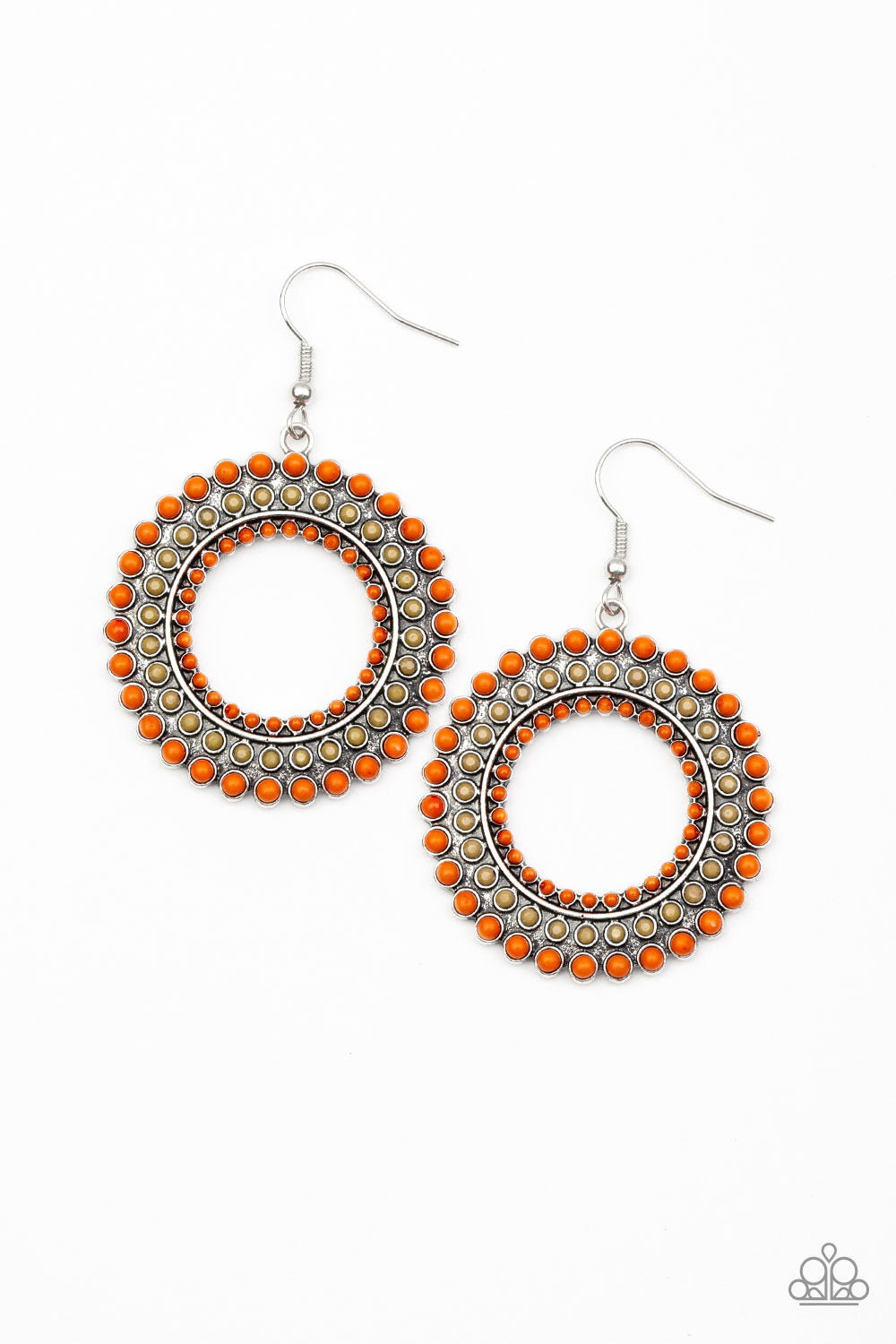 Rural Ripple Orange Earrings