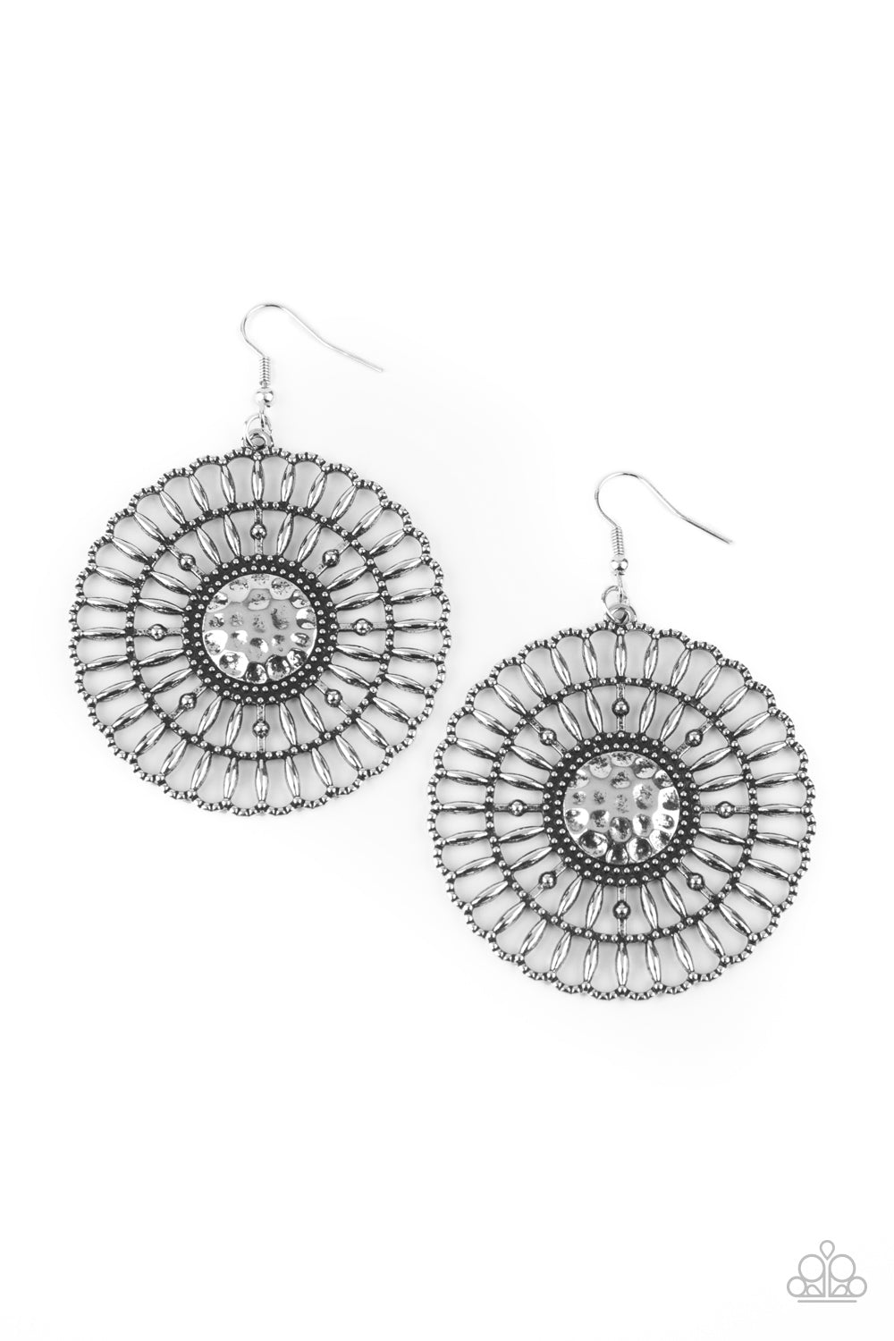 Rustic Groves Silver Earrings