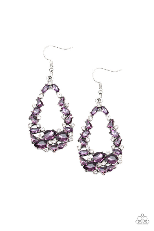 To Bedazzle, or Not to Bedazzle Purple Earring