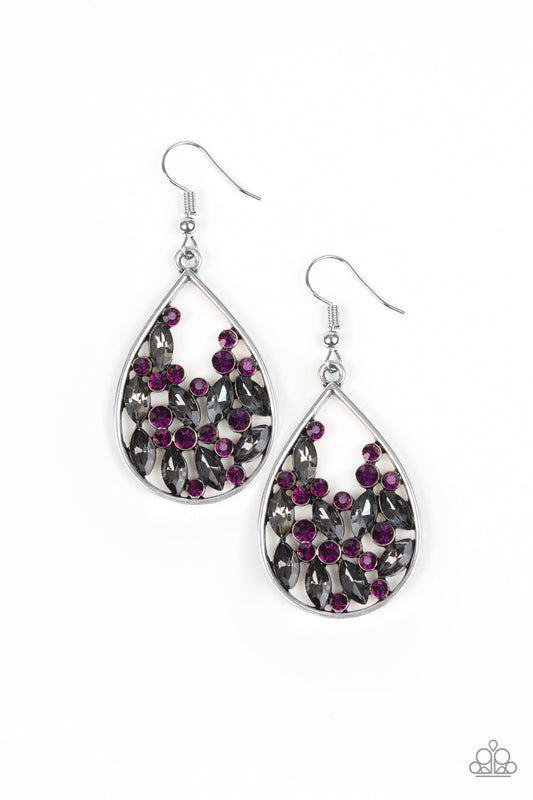 Cash or Crystal Purple Earrings