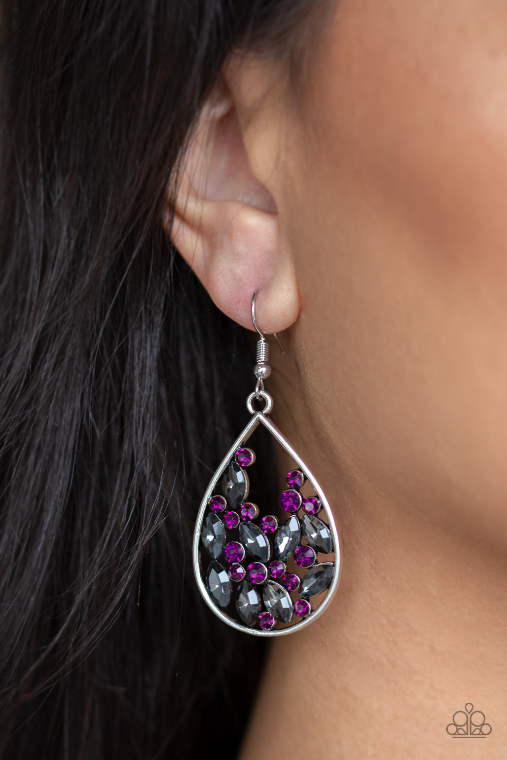 Cash or Crystal Purple Earrings