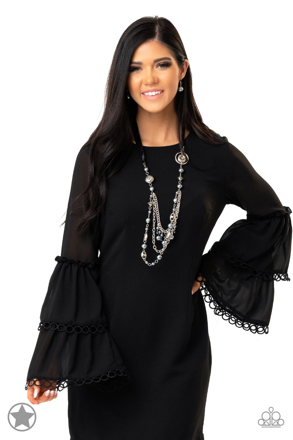 All the Trimmings Black Necklace