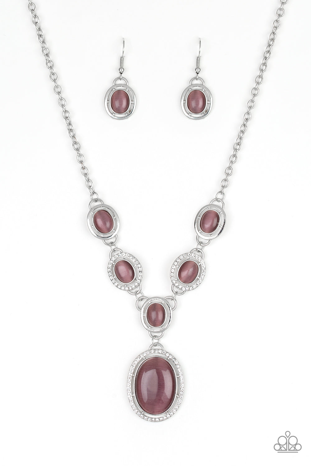 Metro Medallion Purple Necklace Set