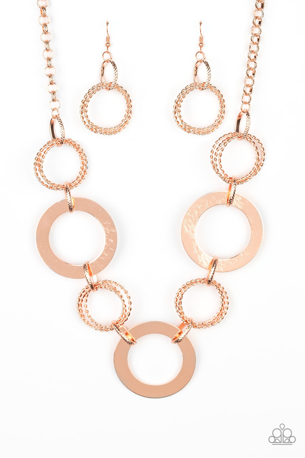 Ringed in Radiance Copper Necklace Set