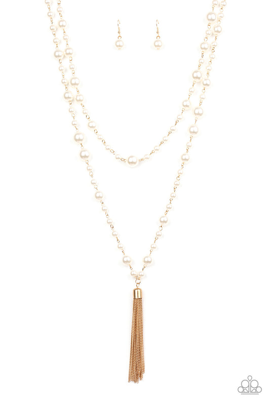Social Hour Pearl White or Brown Necklace Set