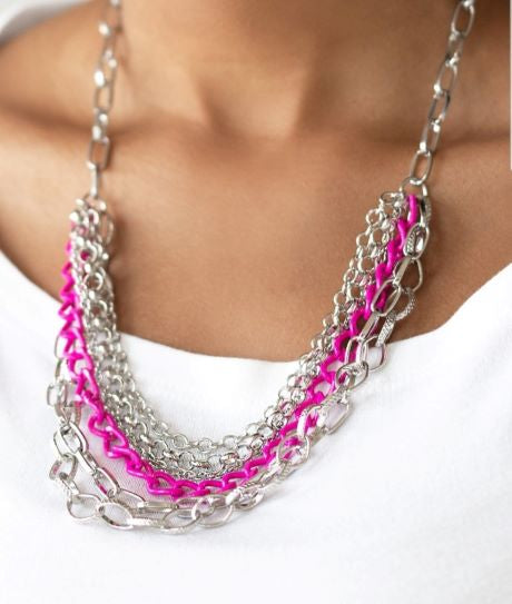 Color Bomb-Pink Necklace Set