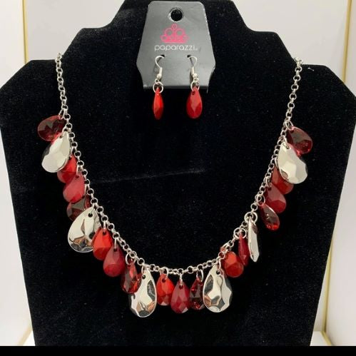 Hurricane Season Red Necklace Set