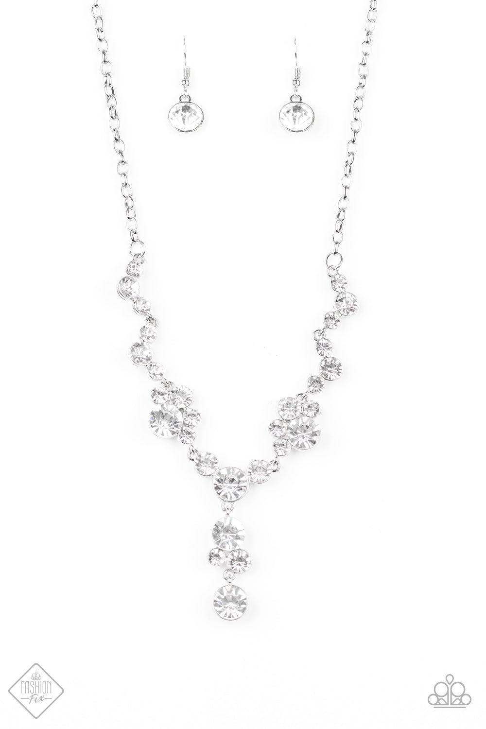 Inner Light White Rhinestone Necklace Set