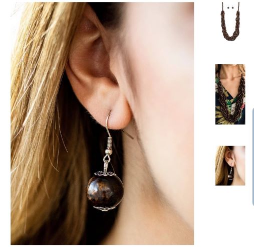 Tahiti Tropic Brown Wooden Necklace Set*