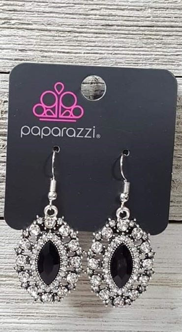 Long May She Reign Black Earrings