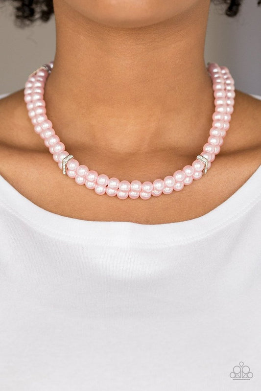 Put On Yor Party Dress-Pink Necklace Set