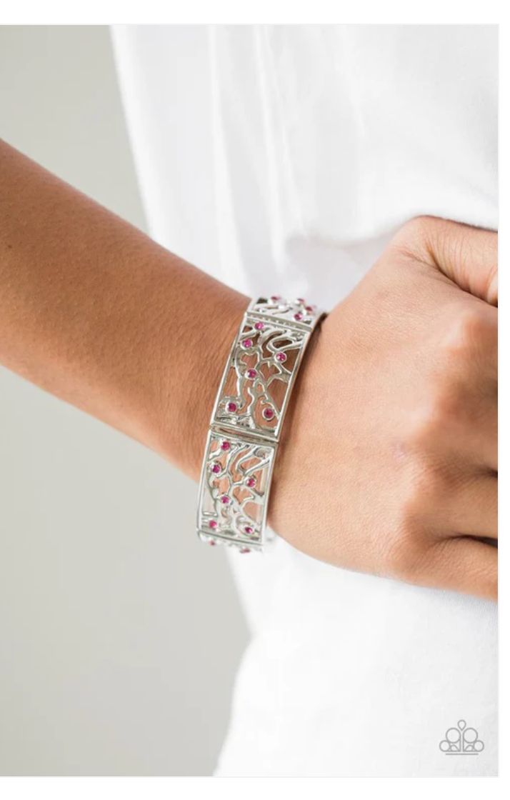 Yours and Vine Pink Bracelet