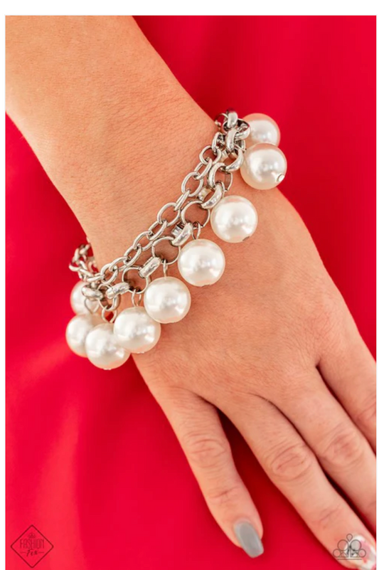 Word on Wall Street Pearl Bracelet