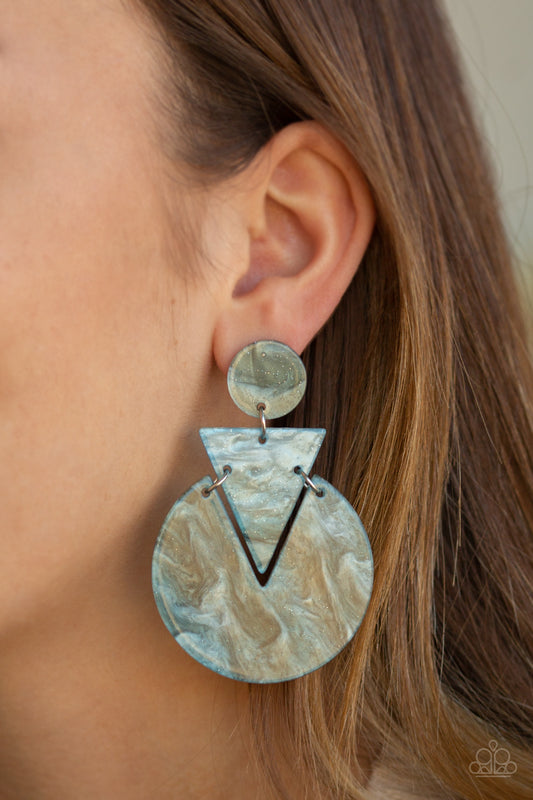 Head Under WATERCOLORS Blue Earring