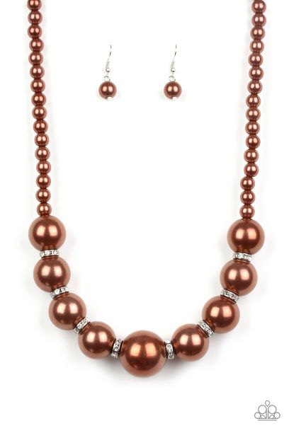 SoHo Socialite Brown Pearl Necklace Set