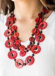 Catalina Coastin' Red Necklace Set*