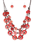 Catalina Coastin' Red Necklace Set*