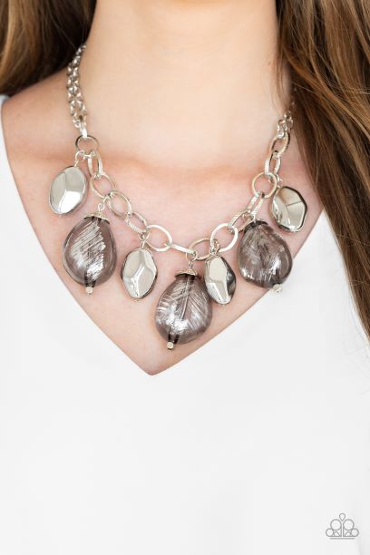 Looking Glass Glamorous Silver Necklace Set