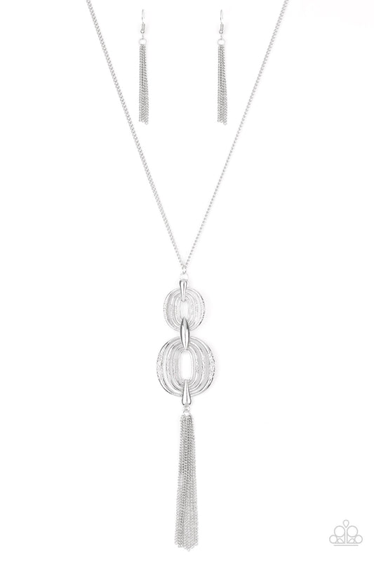 Timelessly Tasseled Silver Necklace