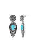 Fly Into the Sun-Teal Blue Earrings