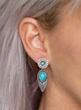 Fly Into the Sun-Teal Blue Earrings