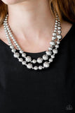 I Double Dare You Silver Pearl Necklace Set