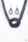 Knotted Knockout Blue Necklace Set