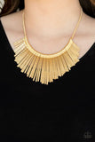 Metallic Mane Gold Necklace Set