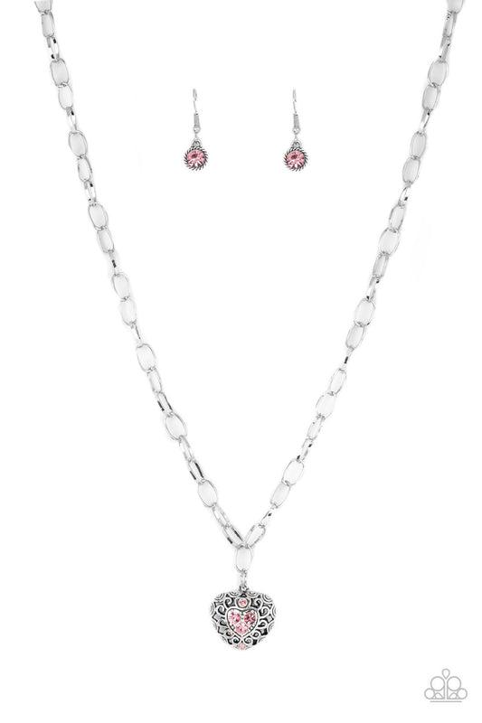No Love Lost Pink Necklace Set