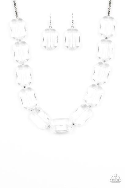 The ICE President- White Necklace Set