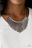 Metallic Mane Black Necklace Set