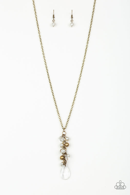 Teardrop Serenity Brass Necklace Set