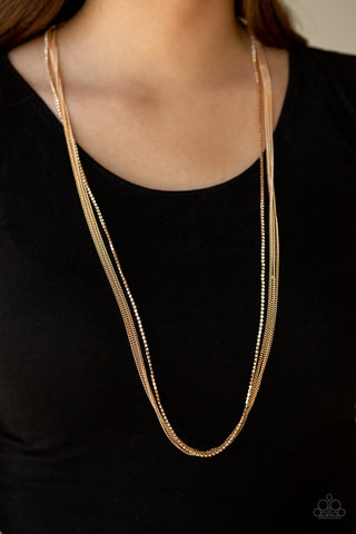 Sleek and Destroy Gold Necklace