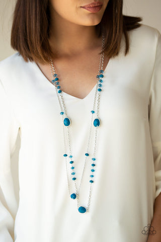 Dazzle the Crowd Blue Necklace Set*