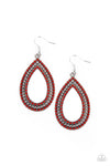 Tear Tracks Red Earrings