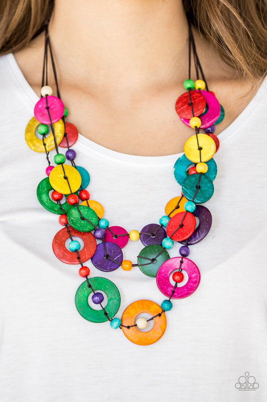 Multi Catalina Coastin Wooden Necklace Set