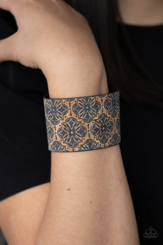 Cork Culture Blue Wrap Bracelet