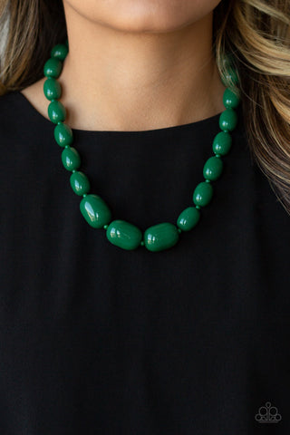 Poppin Popularity Green Necklace Set