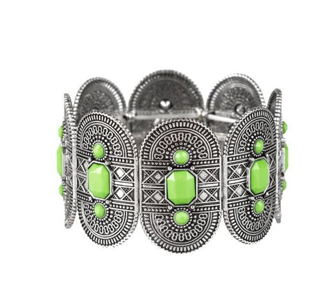 Turn Up the Tropical Heat-Green Bracelet*