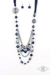 All the Trimmings Blue and Silver Necklace Set