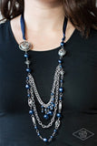 All the Trimmings Blue and Silver Necklace Set