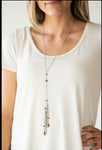 Timeless Tassles Brown Necklace