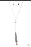 Timeless Tassles Brown Necklace