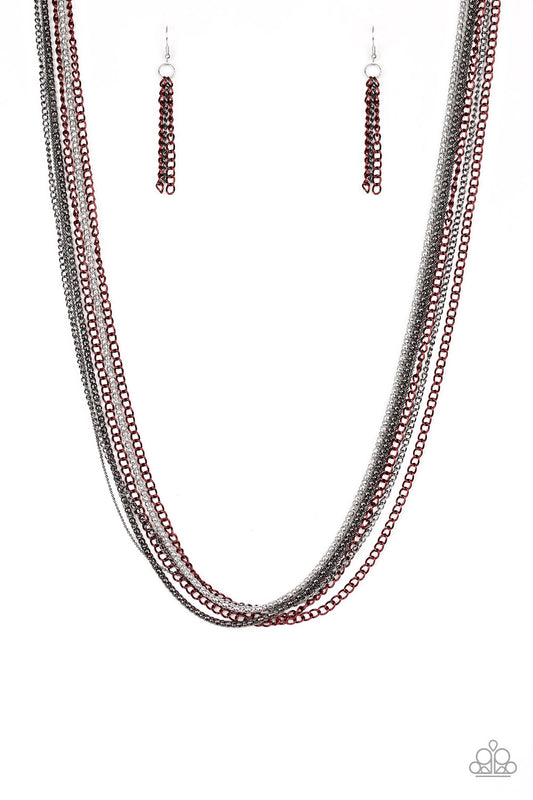 Colorful Calamity Red Necklace Set
