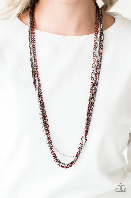 Colorful Calamity Red Necklace Set